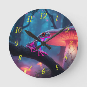 Horloge Ronde Grenouille magique