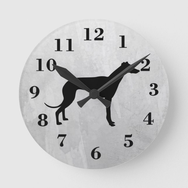 Horloge Ronde greyhound dog clock (Recto)