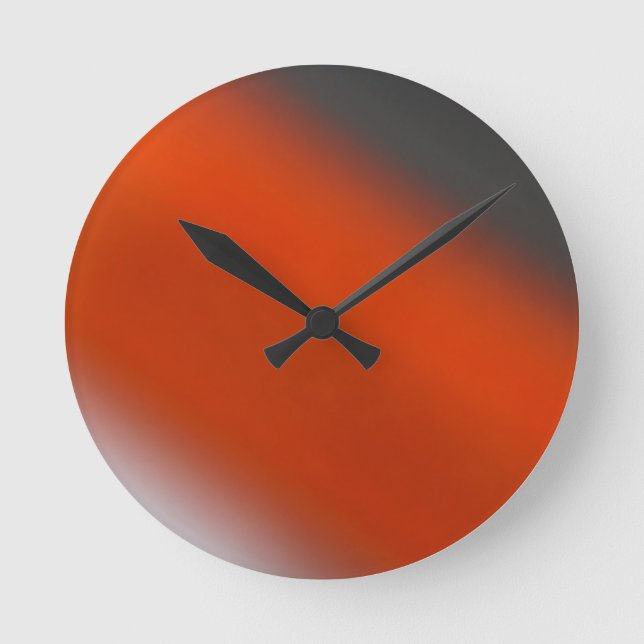 Horloge Ronde Gris orange gris (Recto)