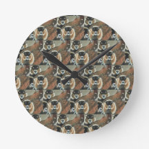 Groundhog Family Wall Clock, 20.3 cm Round Acrylic