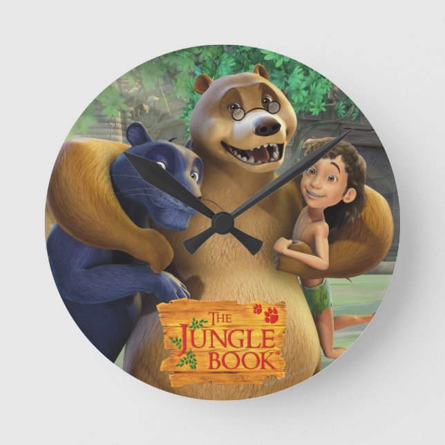 Horloge Ronde Groupe de livres de la Jungle 1 (Recto)