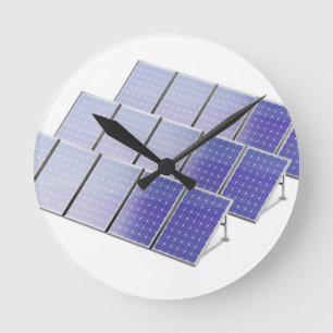 Horloge Ronde Groupe de panneaux solaires