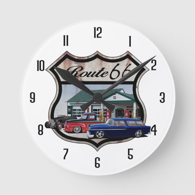 Horloge Ronde Groupe Route 66 (Recto)