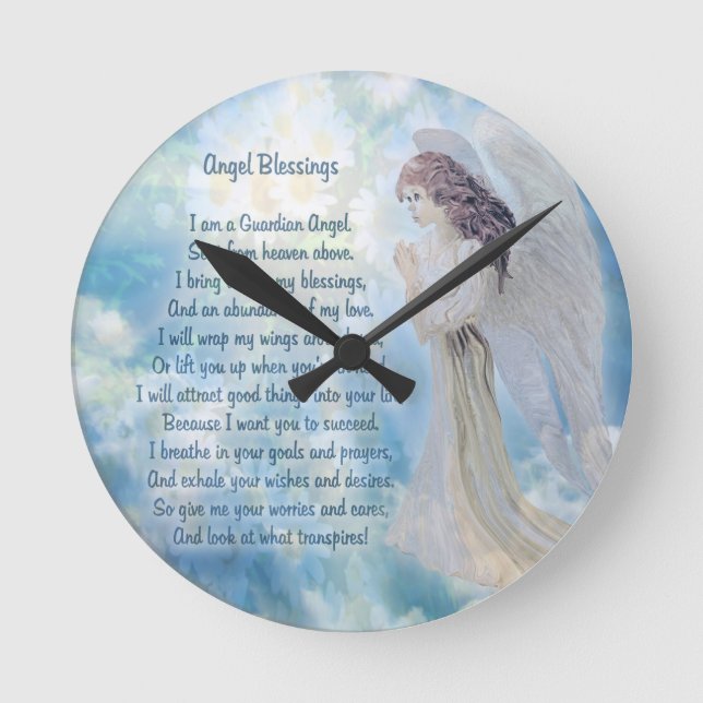 Horloge Ronde Guardian Angel Blessings (Recto)