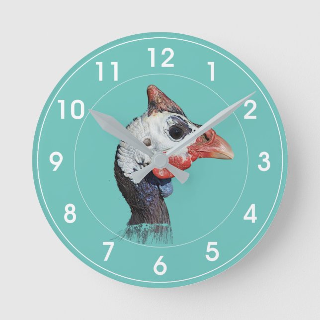 Horloge Ronde Guinea Fowl (Recto)