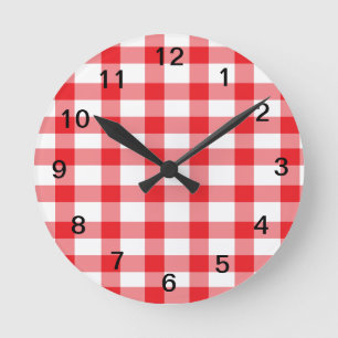 Horloge Ronde Guingan rouge