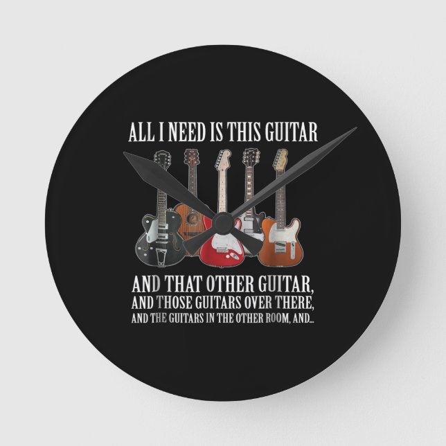 Horloge Ronde Guitar | I Need Is This Guitar Any Musician (Recto)