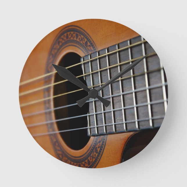 Horloge Ronde Guitare acoustique classique (Recto)
