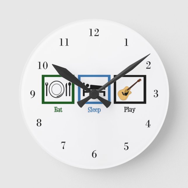 Horloge Ronde Guitare du sommeil (Recto)