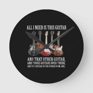 Horloge Ronde Guitare   Tout Ce Dont J'Ai Besoin Est Cette Guita