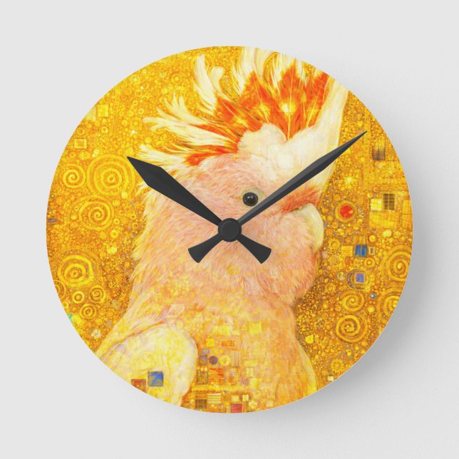 Horloge Ronde Gustav Klimt Cacatoès de Mitchell (Recto)