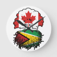 Guyana Guyane Drapeau canadien des racines d'arbre