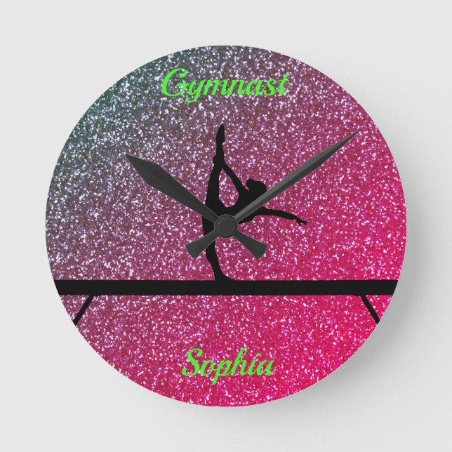 Horloge Ronde Gymnastique Poutrelle de pastèque (Recto)