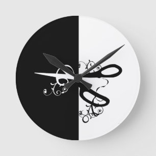 Horloge Ronde Hair Stylist Salon Hairstylist Craft   Scissors