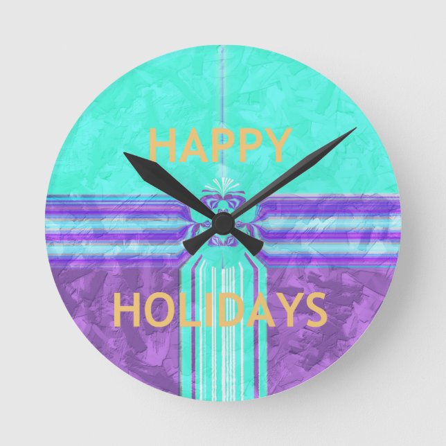 Horloge Ronde Hakuna Matata Joyeuses Fêtes (Recto)