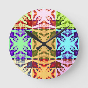 Horloge Ronde Hakuna Matata lions cadeau