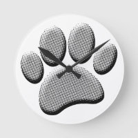 Halftones Newsprint Cartoon Chien Empreintes de pa