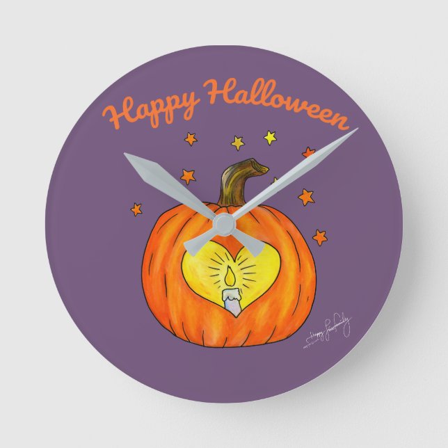 Horloge Ronde Halloween Wall Clock (Recto)