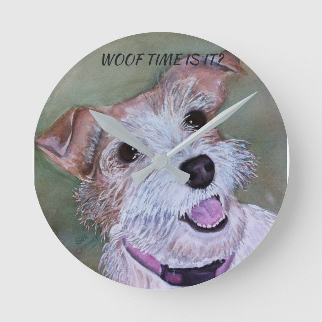 HORLOGE RONDE HAPPY JACK RUSSELL (Recto)
