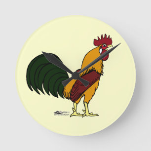 Horloge Ronde Happy Rooster