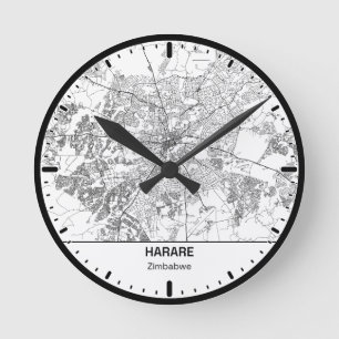Horloge Ronde Harare Clock City Line Art