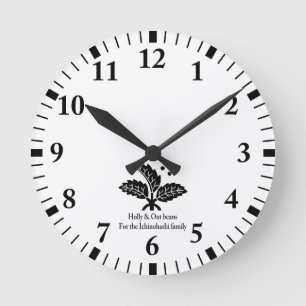 Horloge Ronde Haricots Holly et Out