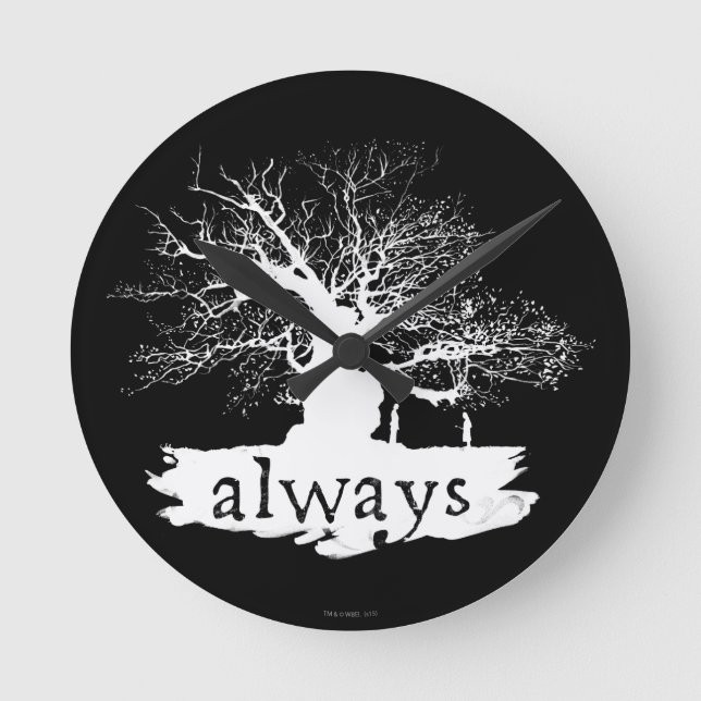 Horloge Ronde Harry Potter | Always Quote Silhouette (Recto)