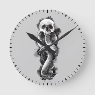 Horloge Ronde Harry Potter   Marque des Ténèbres Aquarelle