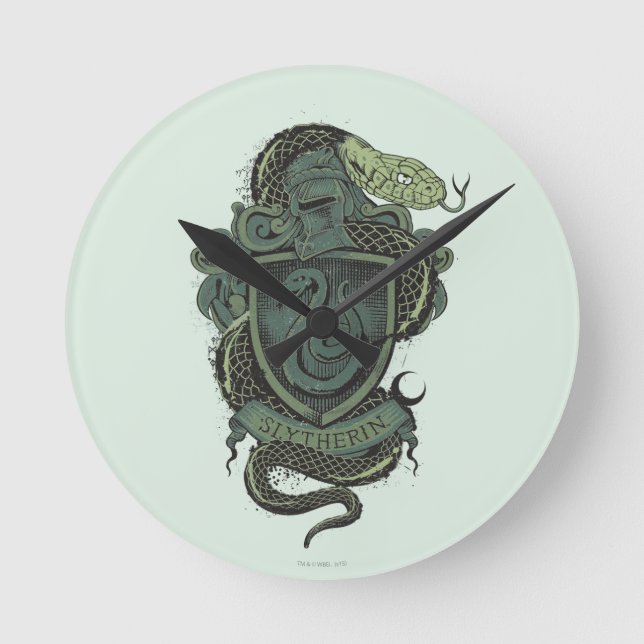 Horloge Ronde Harry Potter | Slytherin Crest (Recto)