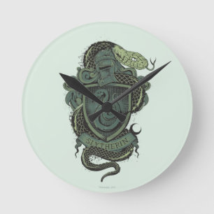 Horloge Ronde Harry Potter   Slytherin Crest
