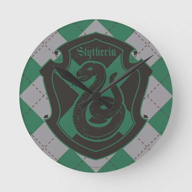 Horloge Ronde Harry Potter | Slytherin House Pride Crest (Recto)
