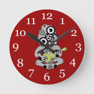 Horloge Ronde Hei Tiki playing ukelele