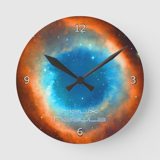 Horloge Ronde Helix Nebula, Galaxies et étoiles (Recto)