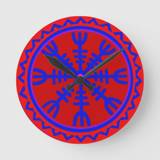 Horloge Ronde Helm Viking de l'horloge murale Awe