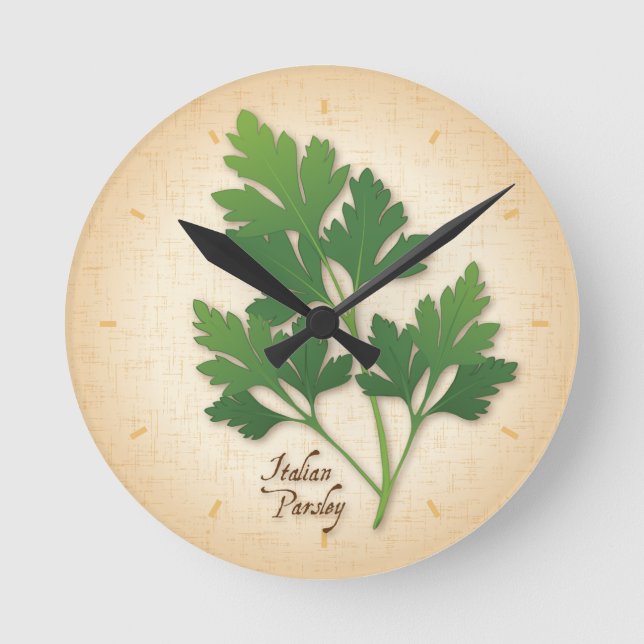 Horloge Ronde Herbe de persil italienne (Recto)