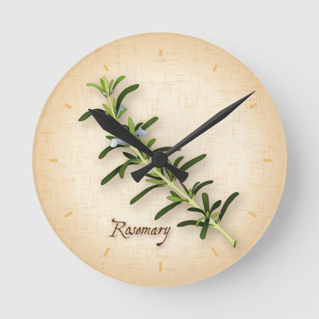 Horloge Ronde Herbe de romarin (Recto)