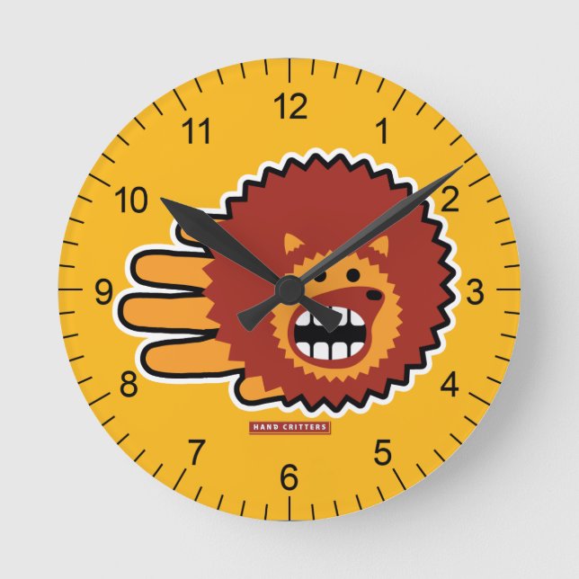 Horloge Ronde Hérisson rouge Afro drôle visage (Recto)