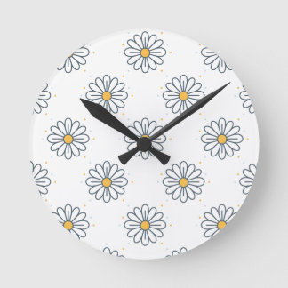Horloge Ronde Hermosas margaritas minimalistas 