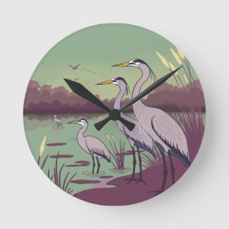 Horloge Ronde Herons by the Lake