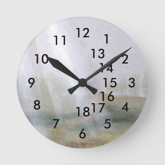 Horloge Ronde Heure-cadeau de bureau Sunshine 18 heures (Recto)