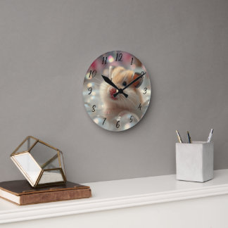 Horloge Ronde Heure de bain de bulle de hamster