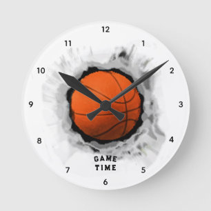 Horloge Ronde Heure de jeu de basketball