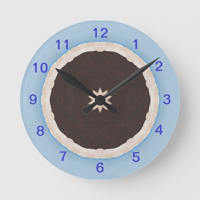 Horloge Ronde Heure de l'horloge murale à tarte au chocolat (Recto)