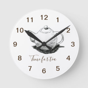 Horloge Ronde Heure du thé