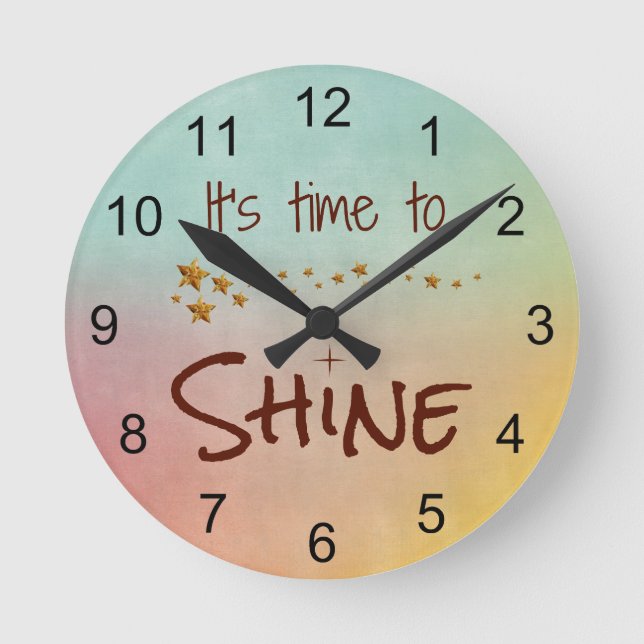 Horloge Ronde Heure pour mettre en valeur la citation inspirante (Recto)