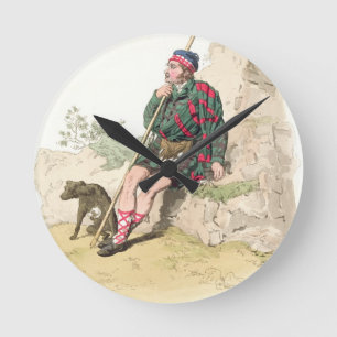 Horloge Ronde Highland Shepherd, du "Costume de Grande-Bretagne"