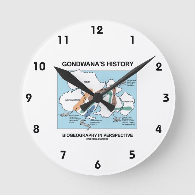 Horloge Ronde Histoire de Gondwana Biogéographie en perspective (Recto)