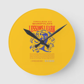 HORLOGE RONDE HOME DECOR MANIPULATE LESSONS LEARN WALL CLOCK 