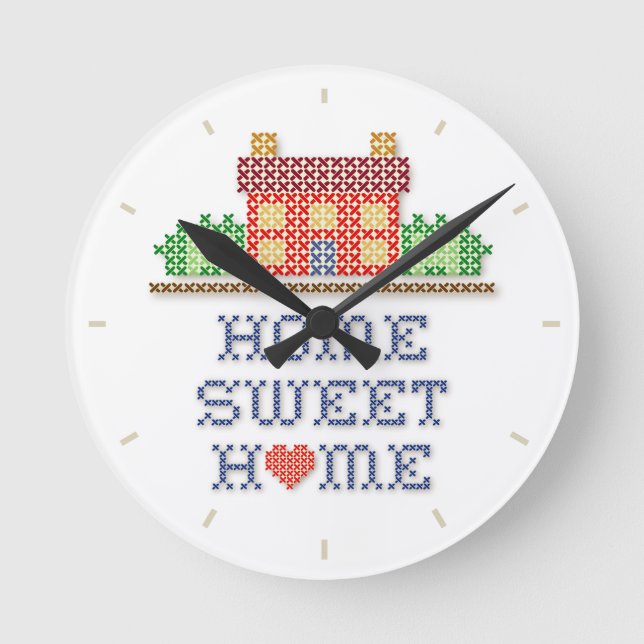 Horloge Ronde Home Sweet Home (Recto)