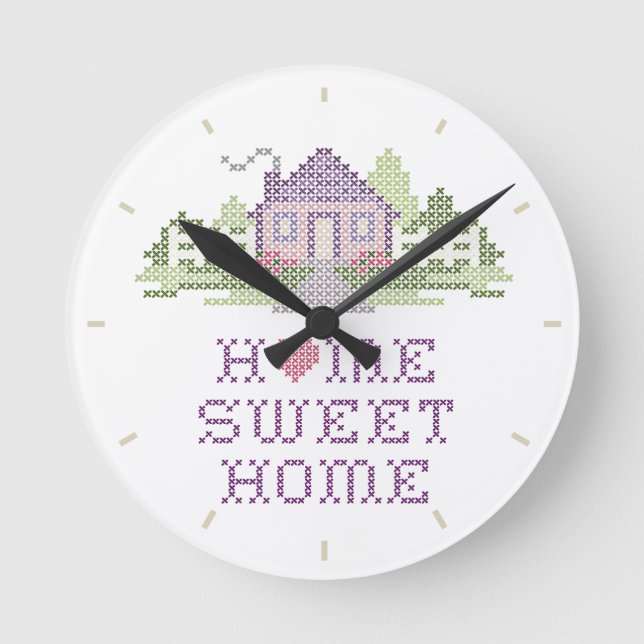 Horloge Ronde Home Sweet Home (Recto)